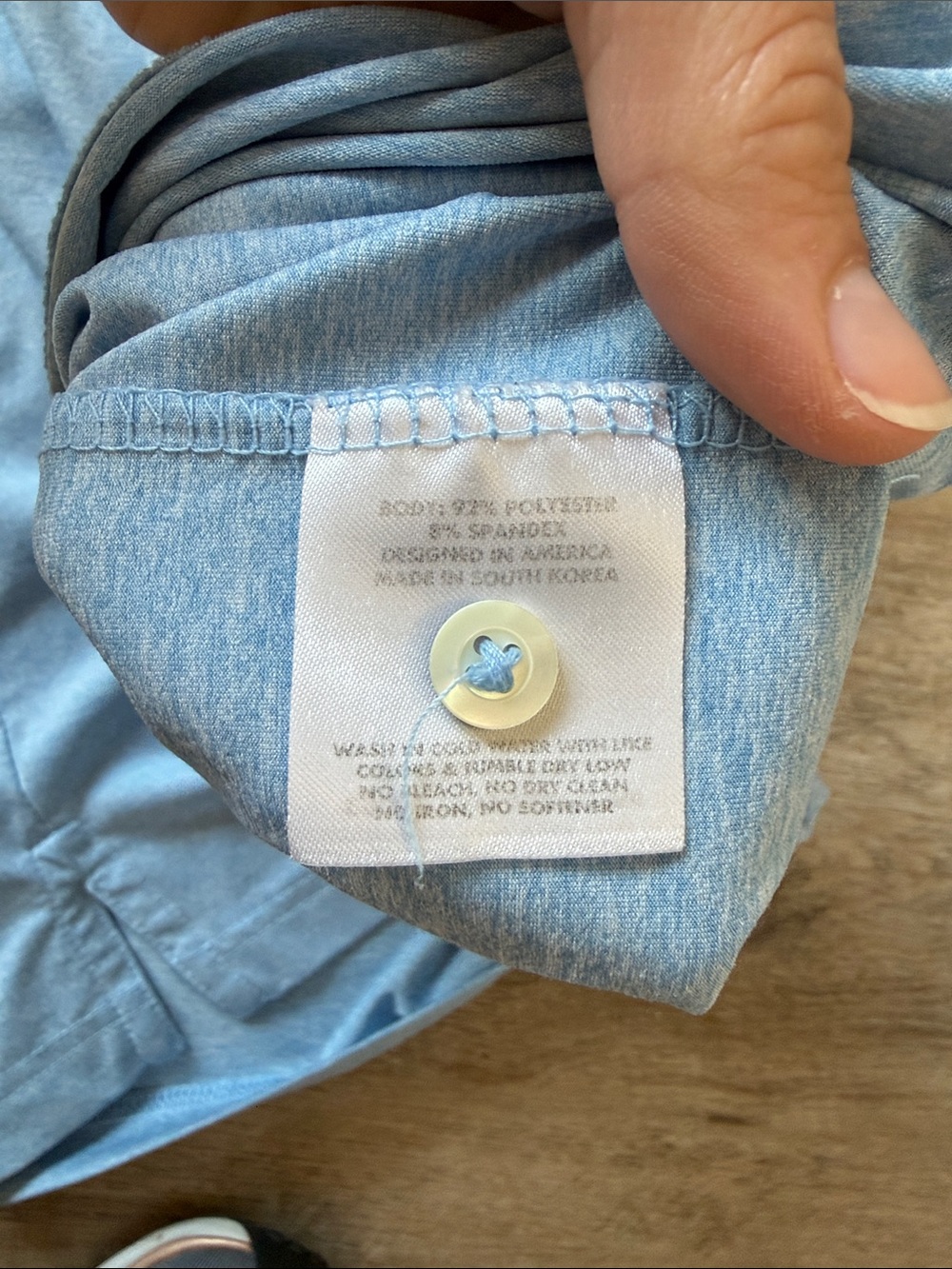 Rhoback Light Blue Men's Polo Shirt - Picture 3 of 4